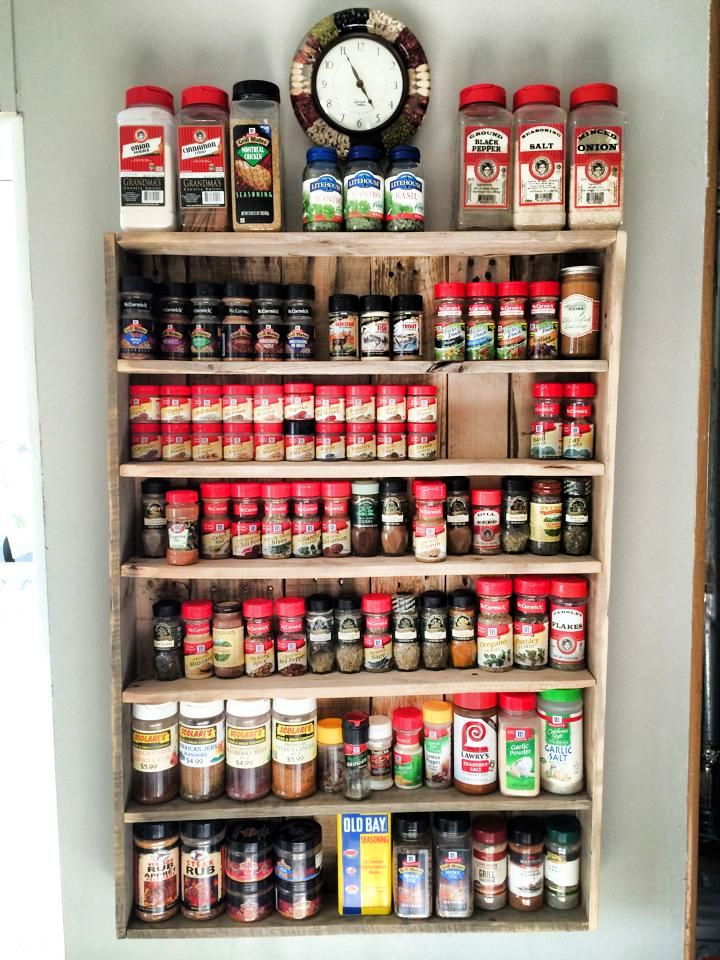 DIY Pallet Spice Rack