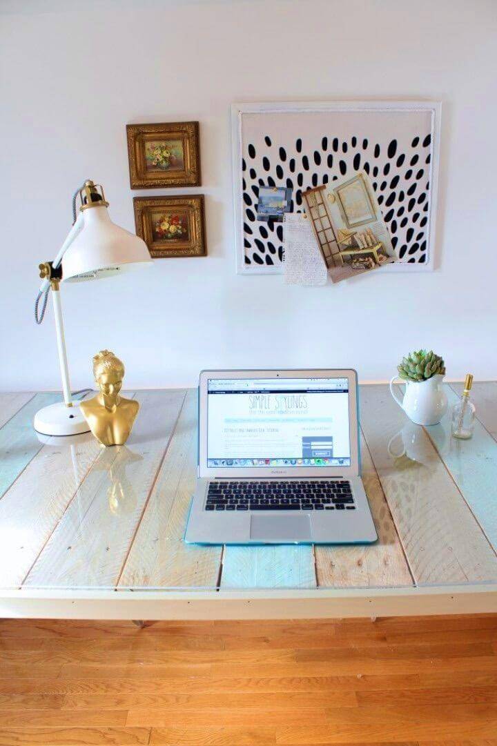 15 Easy Diy Pallet Desk Plans With Step By Step Instructions