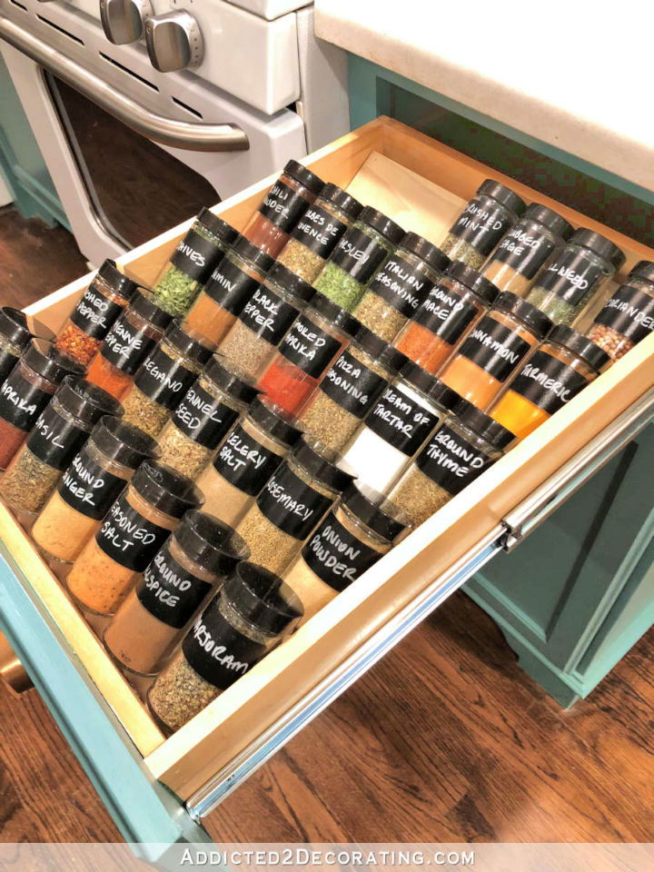 DIY Tiered Spice Drawer Insert