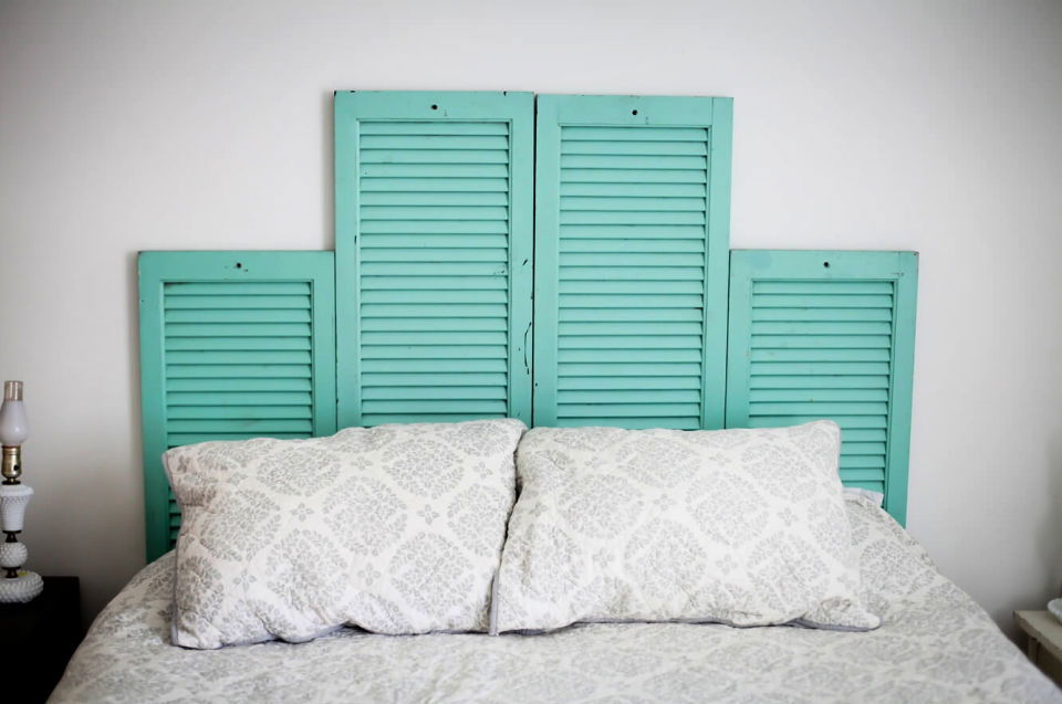 DIY Vintage Shutter Head Board