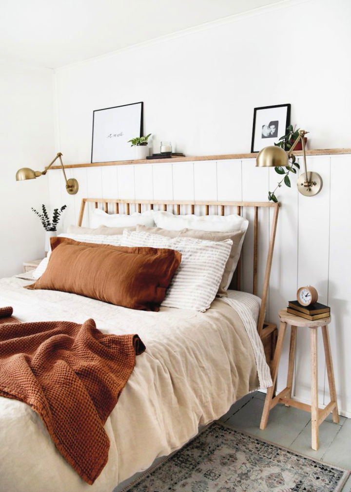 DIY Wood Dowel Headboard