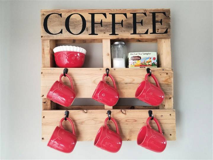 DIY Wood Pallet Coffee Cup Holder