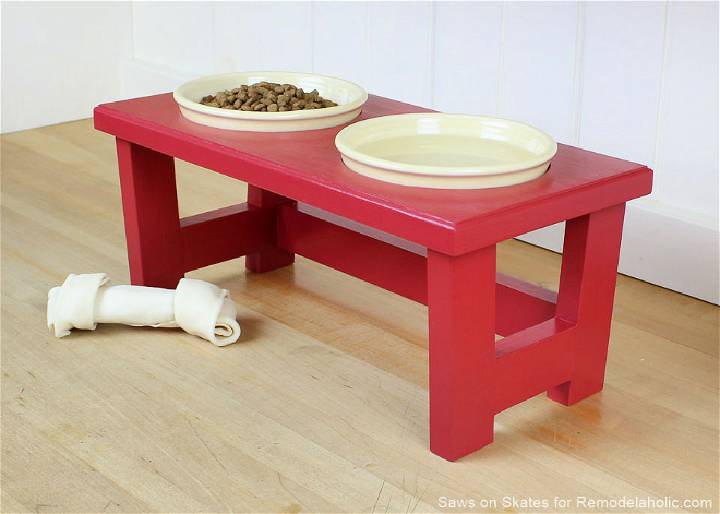 Dog Food Bowl Stand For Small Pups