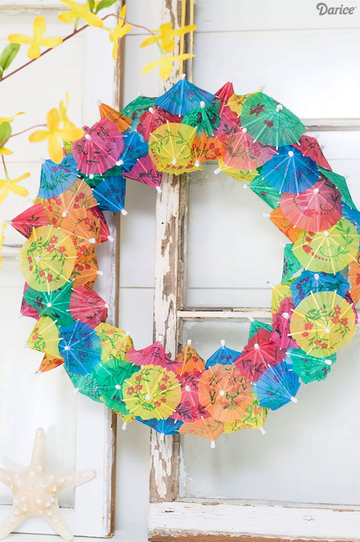 Drink Umbrella Wreath