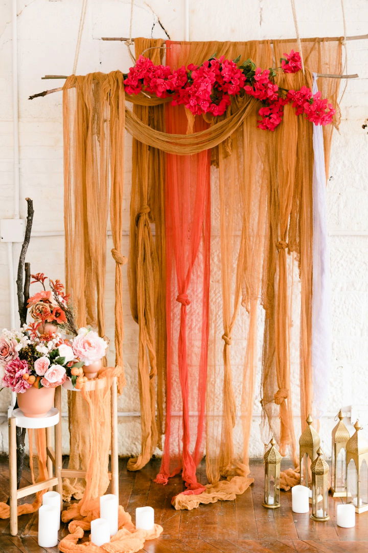 DIY Dyed Cheesecloth Backdrop