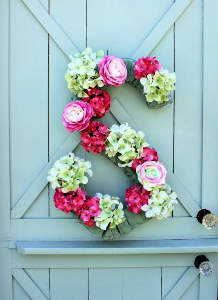 Floral Monogram Wreath