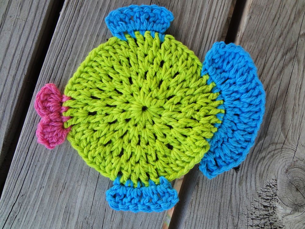 Free Crochet Fish Dishcloth Pattern