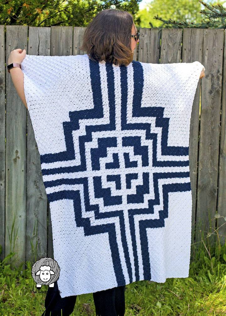 Free Crochet Pattern for a C2C Blanket