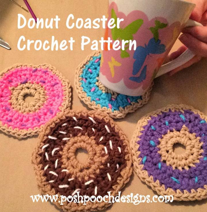 Free Sprinkle Donut Coasters Pattern