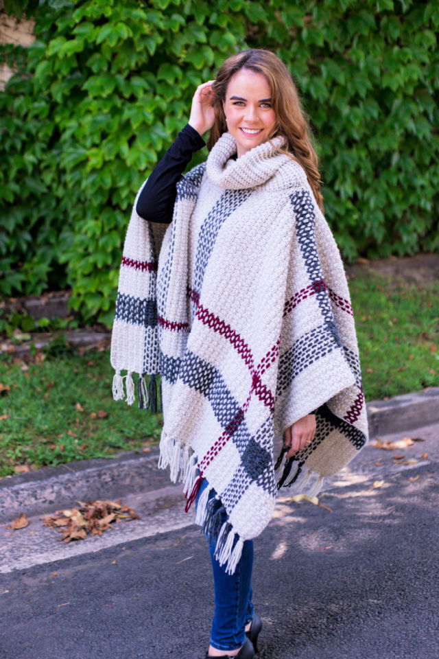 Free Crochet Glencoe Tartan Poncho Pattern