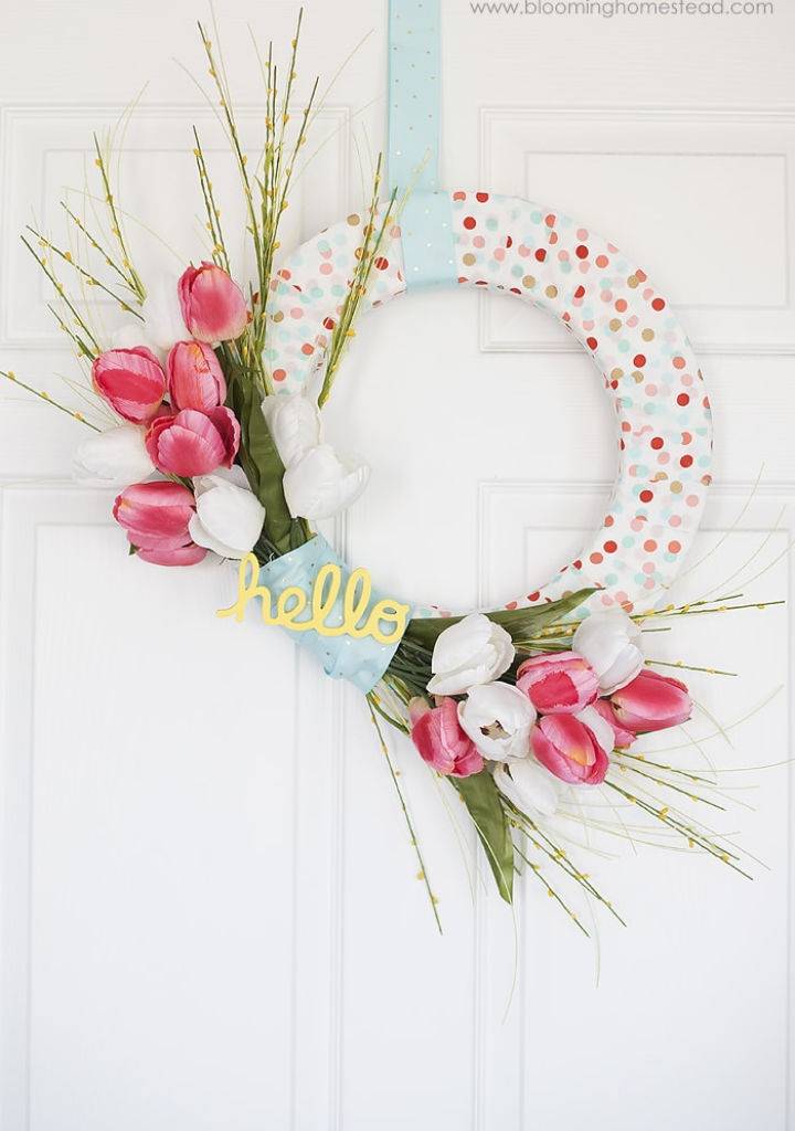 Make Your Own Hello Spring Wreath