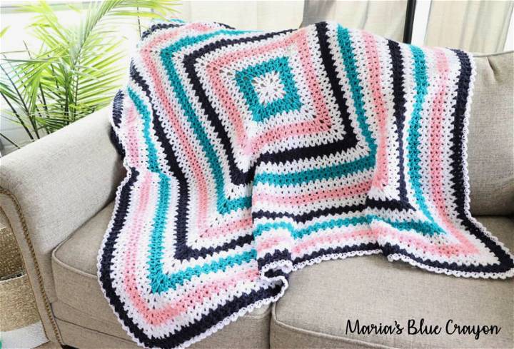V-Stitch Granny Crochet Blanket Pattern