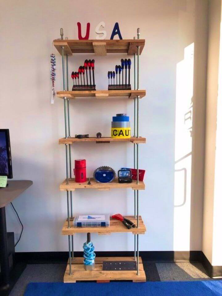 How to Build a Threaded Rod Pallet Shelf