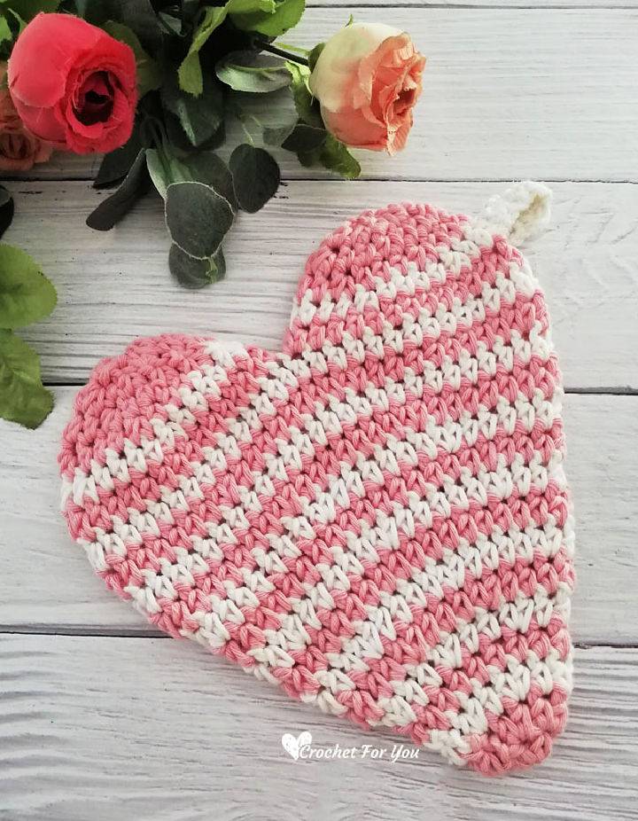 How to Crochet Heart Potholder