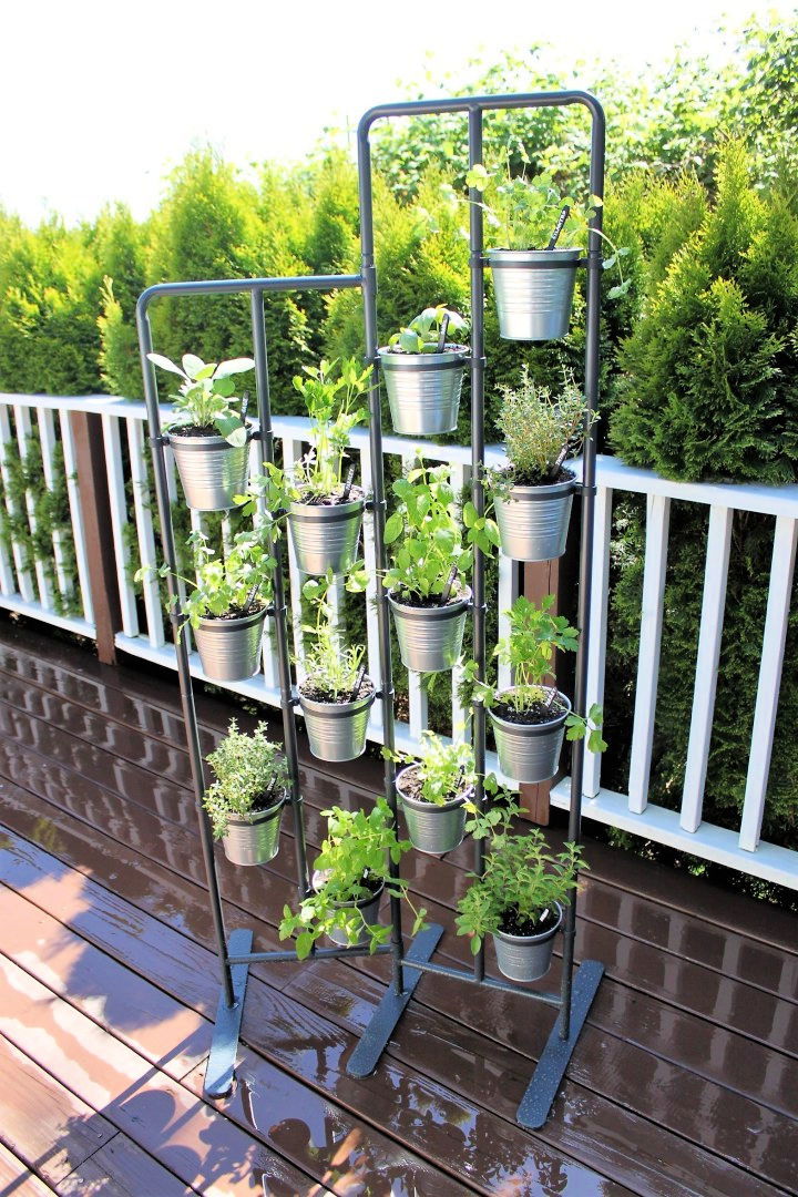 Industrial Style Herb Garden