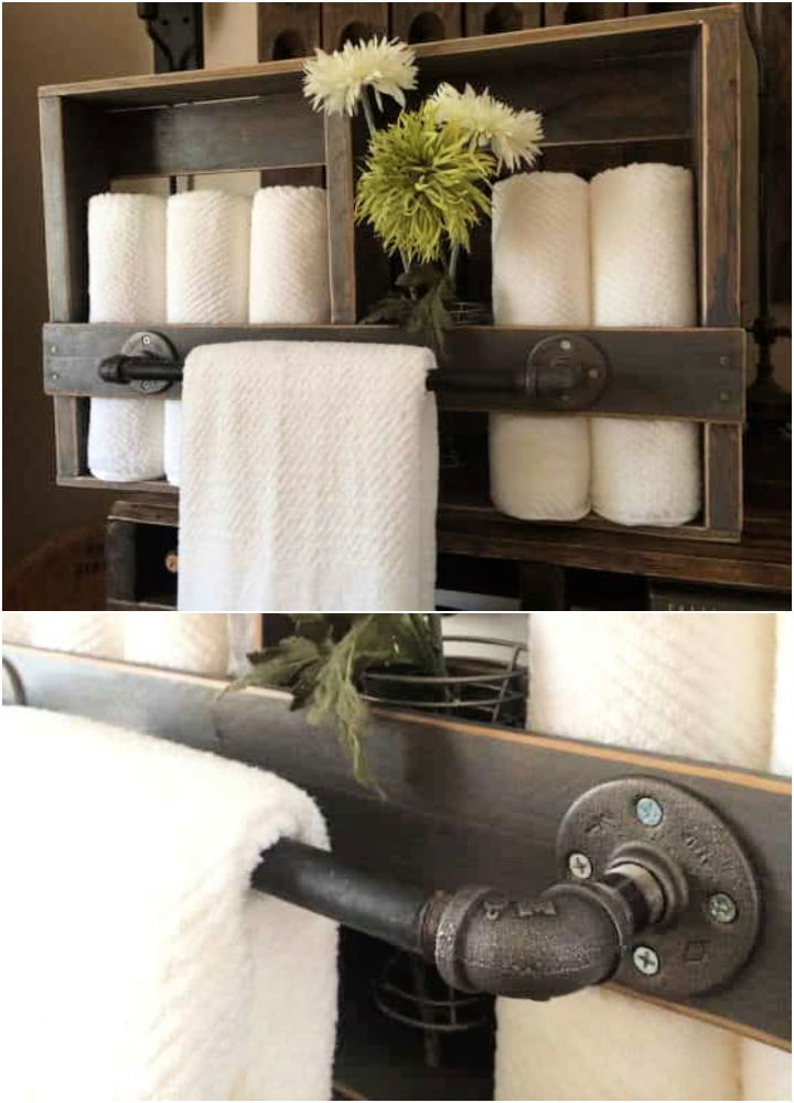 Knotty Pallet Industrial Pallet Towel Racks