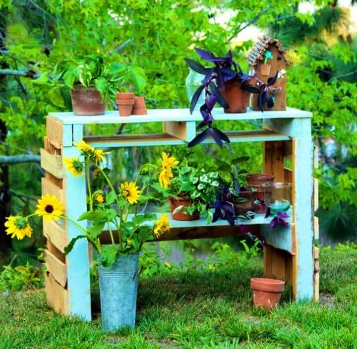 Make Potting Bench With Two Pallets