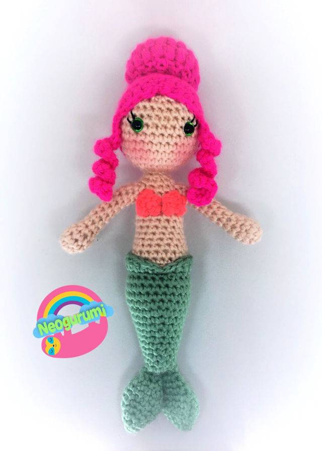 Crochet Mia the Mermaid Doll Amigurumi Pattern