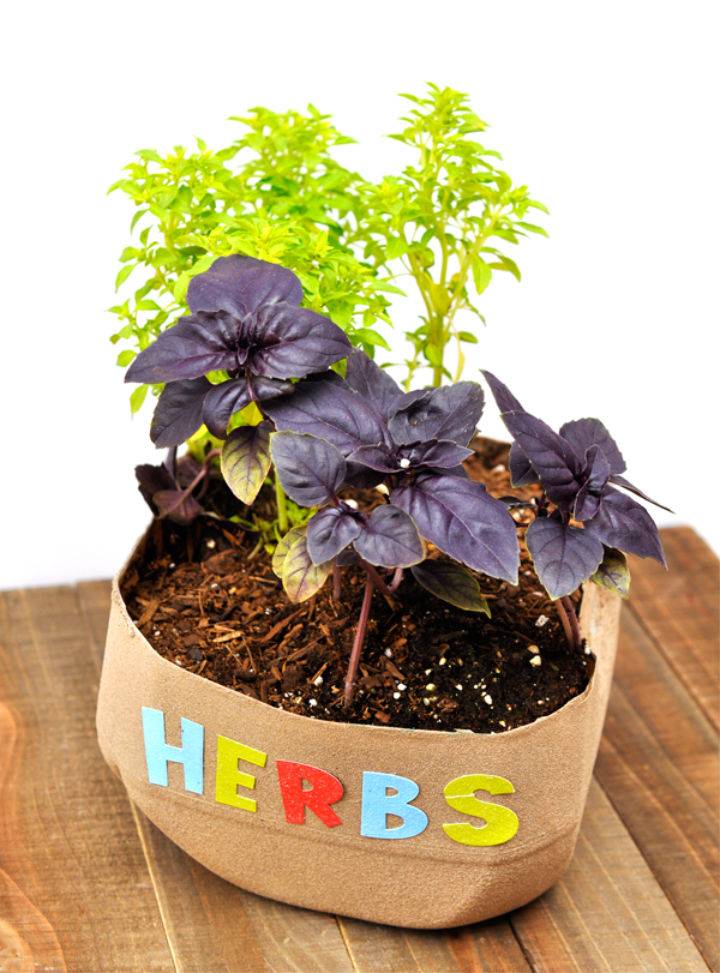 Milk Container to Herb Planter