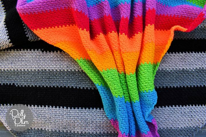 Moss Stitch C2C Crochet Blanket Pattern