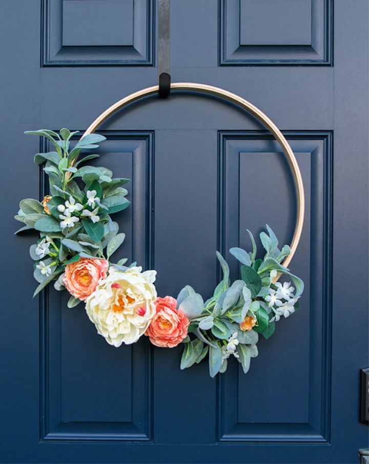 Outdoor Spring Hoop Wreath Ideas