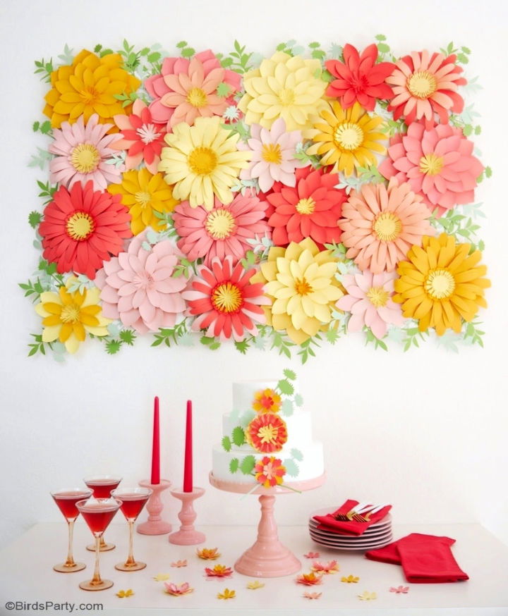 Paper Flowers Backdrop 1