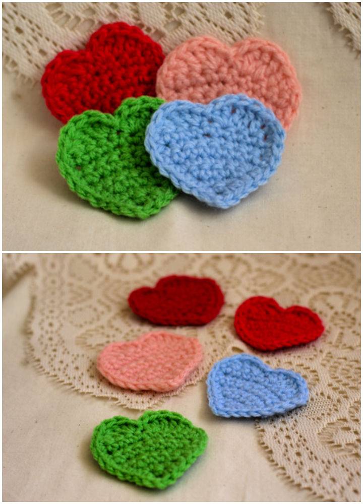 Quick and Easy Crochet Heart Applique