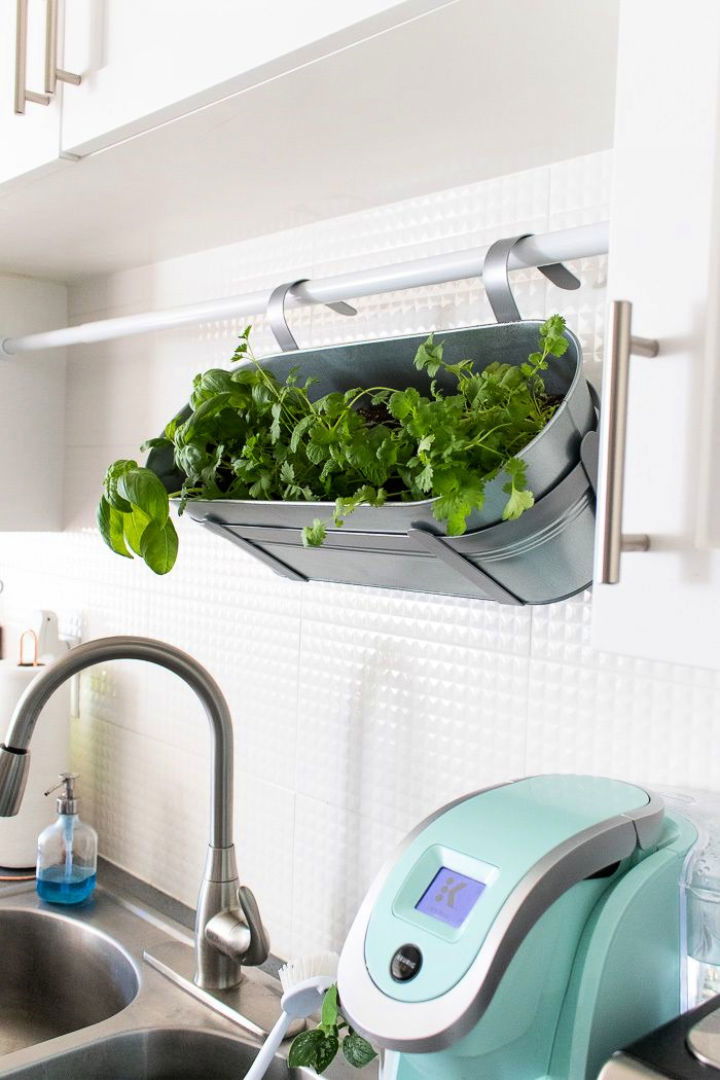 Renter friendly Hanging Herb Planter