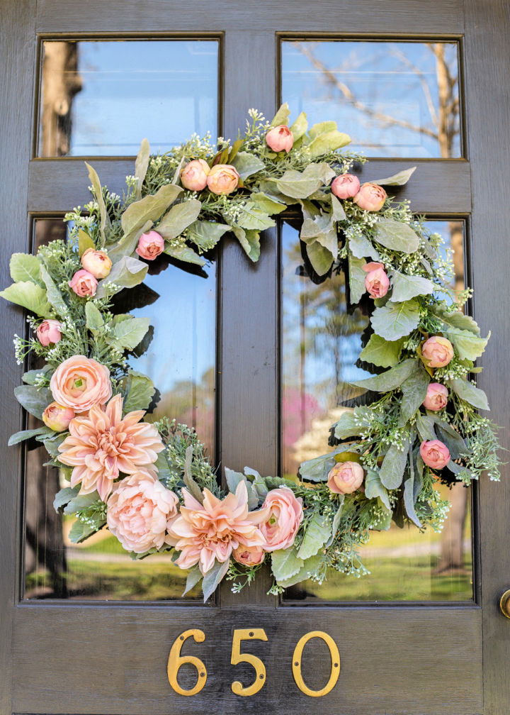 Sage and Blush Spring Wreath 1