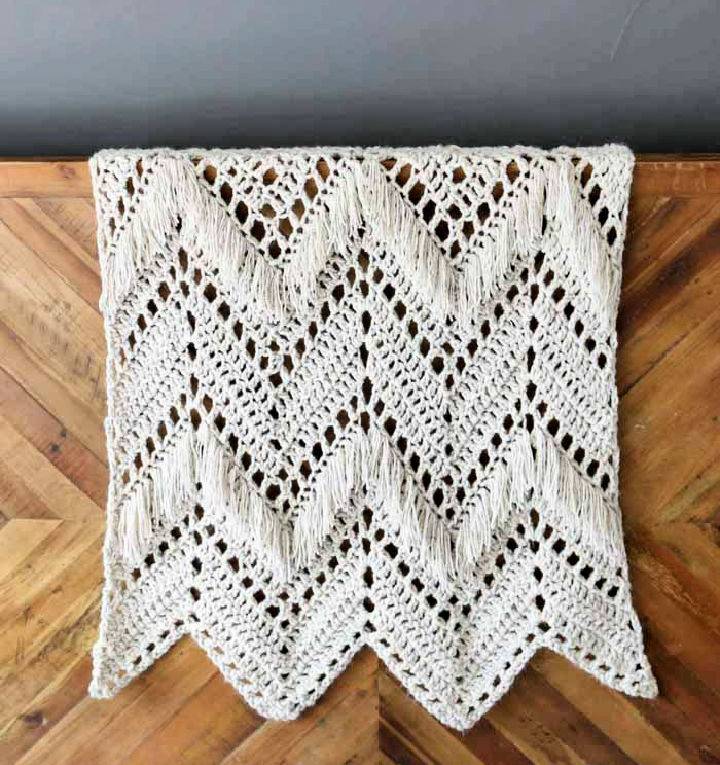 Sedona Fringed Crochet Throw – Free Pattern