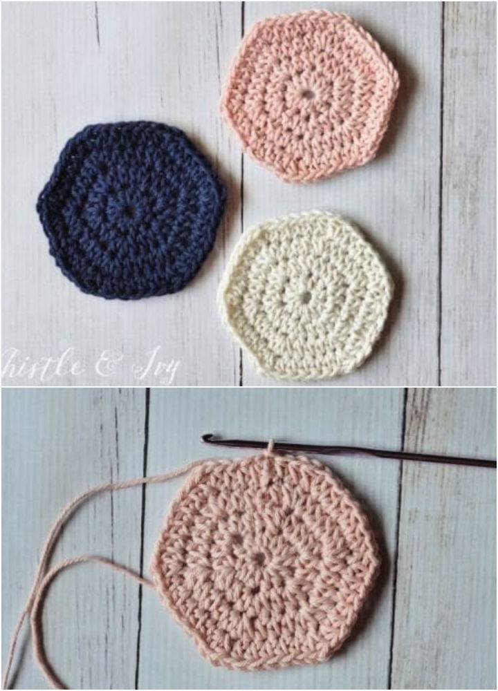 Simple Solid Hexagon Crochet Pattern