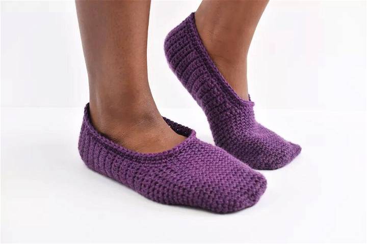 Single Stitch Crochet Slippers Pattern