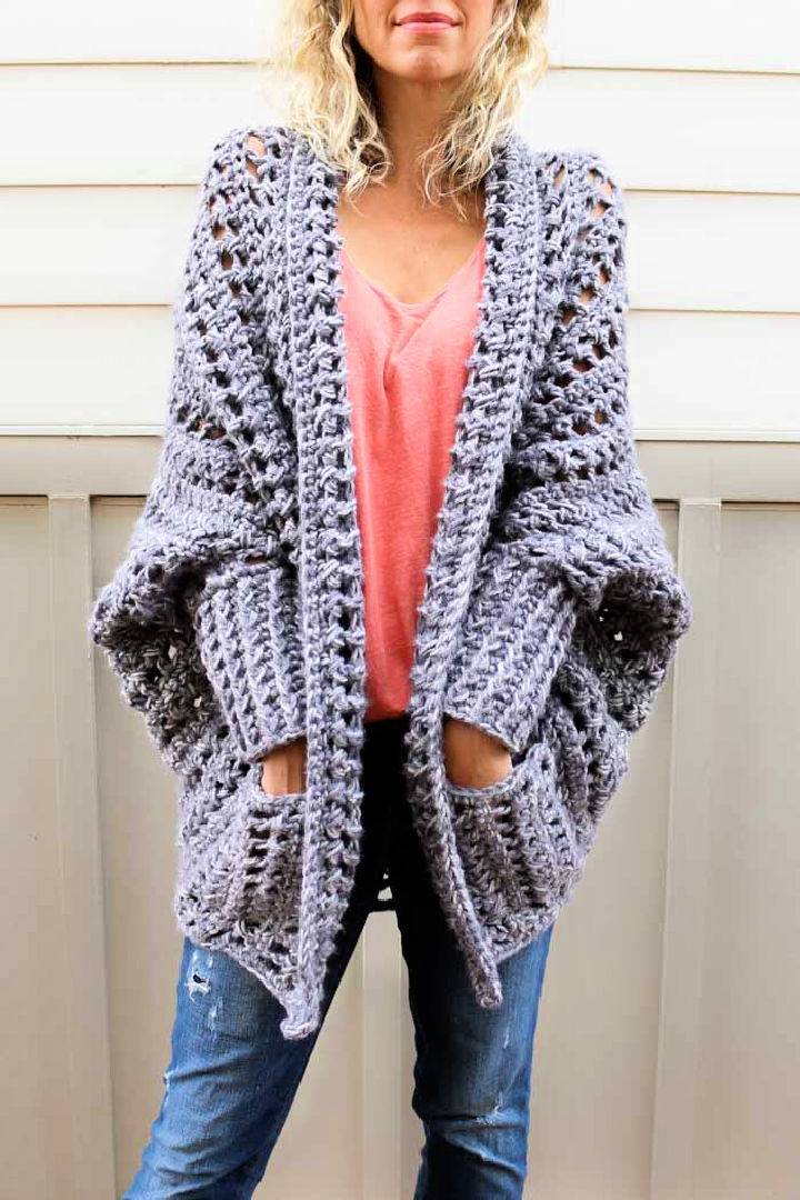 The Dwell Chunky Crochet Sweater – Free Pattern