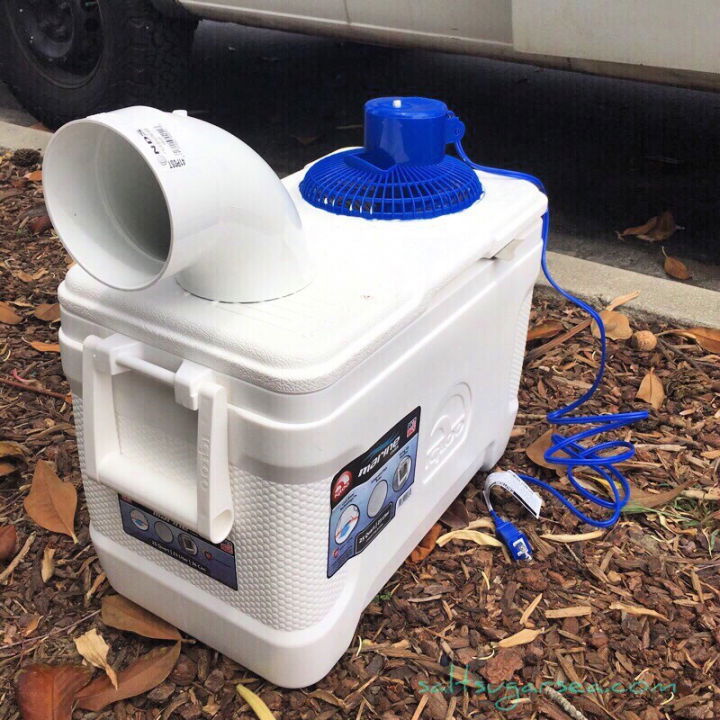 homemade ac styrofoam cooler