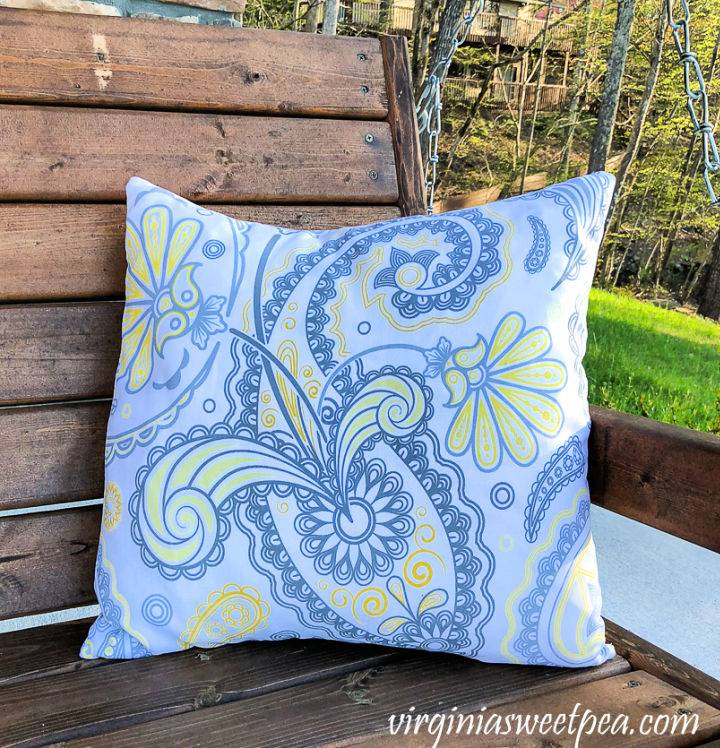 Upcycled Shower Curtain Pillow Cover
