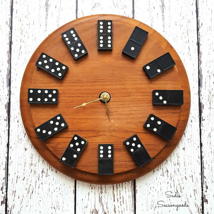 Upcycled Vintage Domino Clock