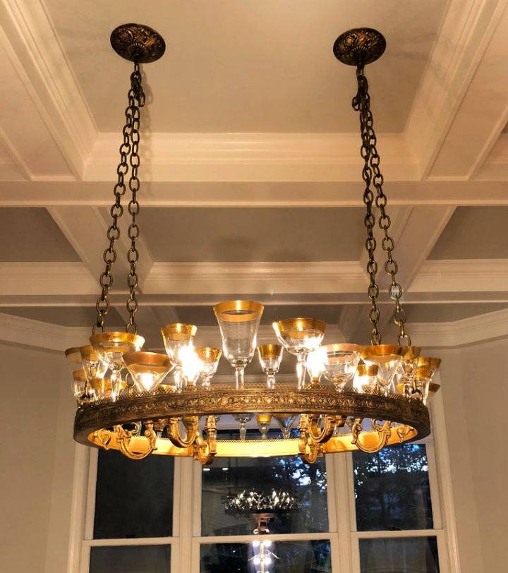 How to Make a Wine Glass Chandelier