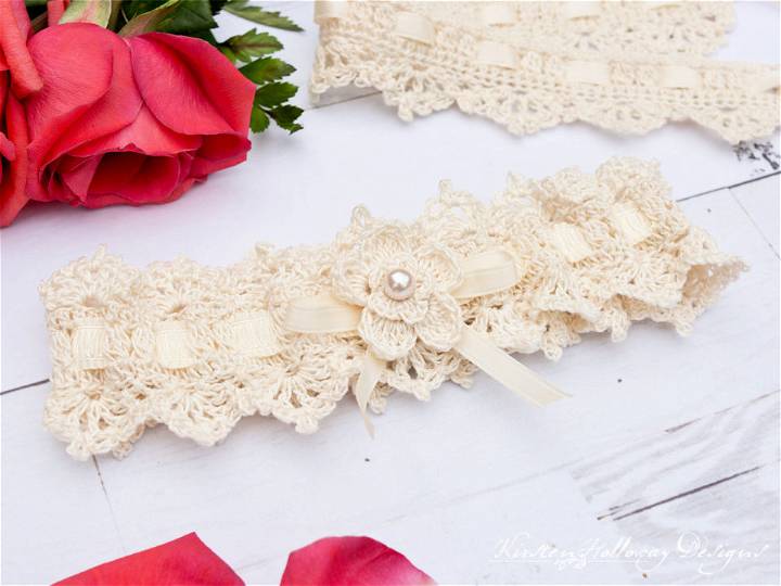 Wrapped in Lace Bridal Garter Crochet Pattern for Weddings