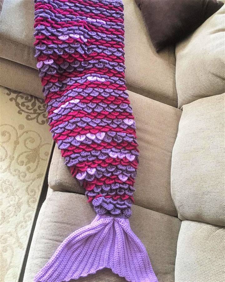crochet mermaid tail ripple afghan pattern
