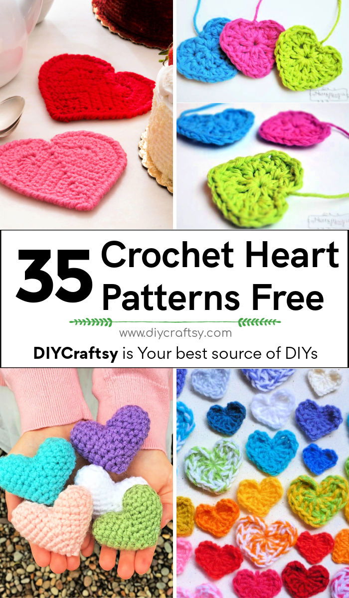 35 Free Crochet Heart Pattern for Beginners | Crochet Hearts