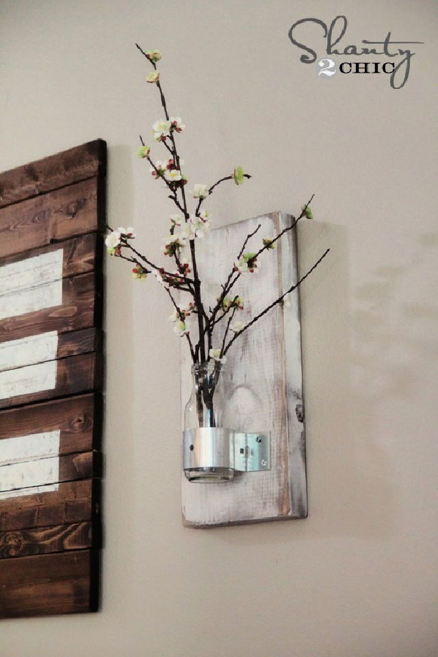 DIY Glass Bottle Wall Vase