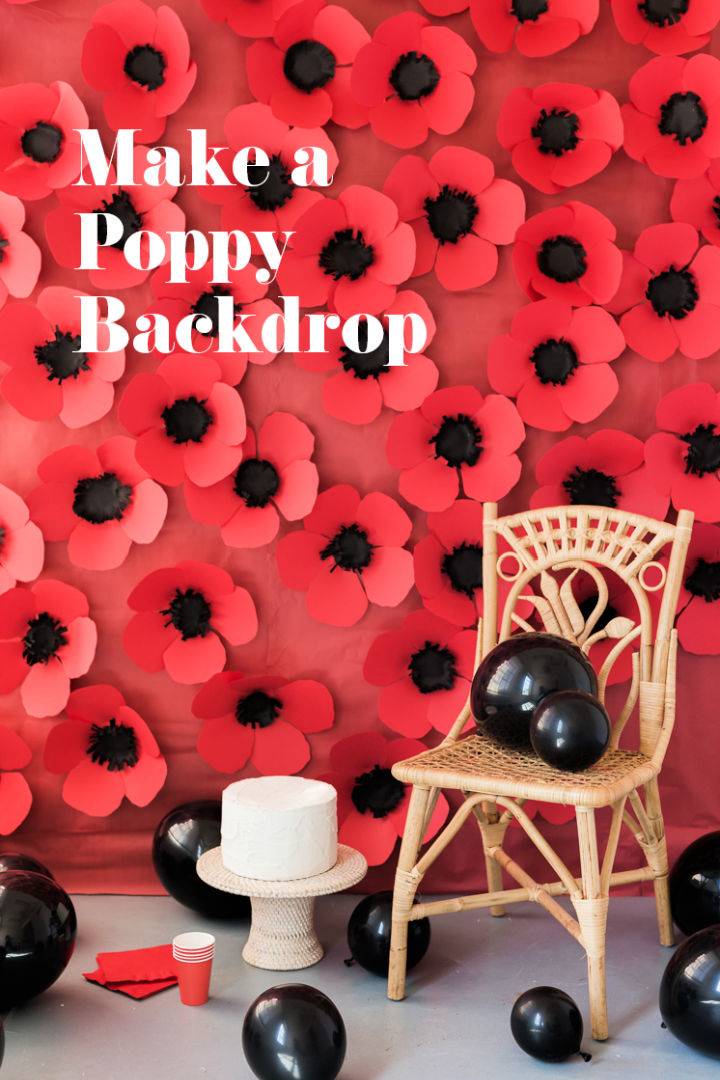 DIY Paper Poppy Backdrop