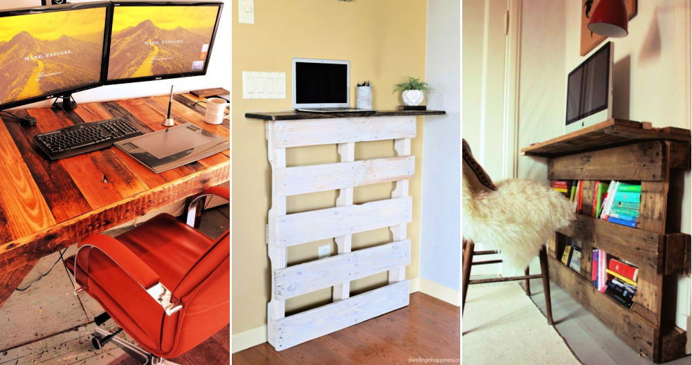 desks made from pallets