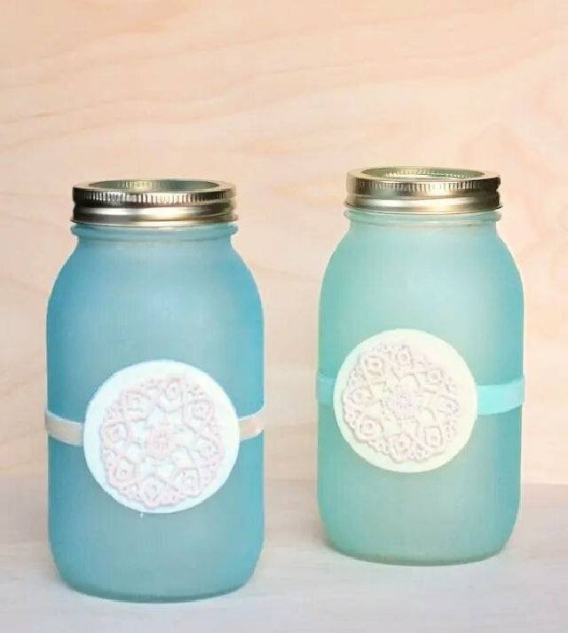 Make a Sea Glass Mason Jar Lantern