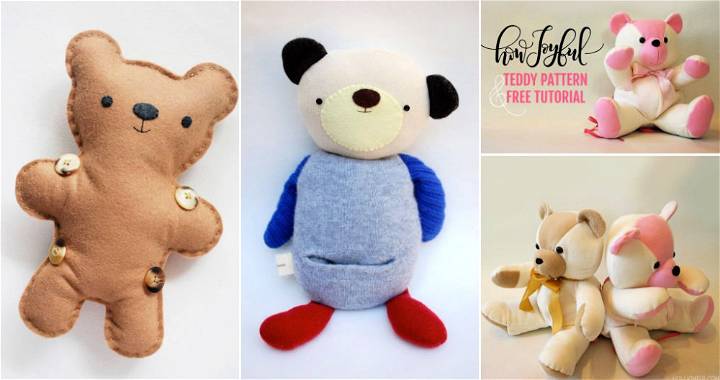 free teddy bear patterns with downloadable PDF sewing pattern