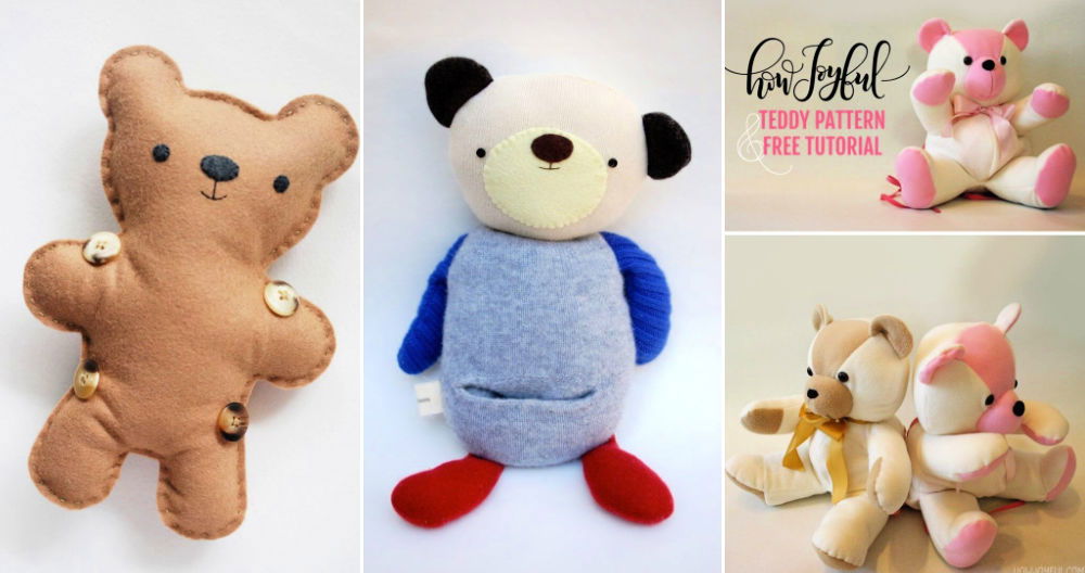 cute teddy bear sewing patterns