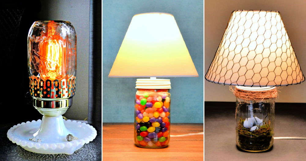 diy mason jar floor lamp