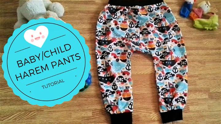 Baby Child Harem Pants With Free Pattern
