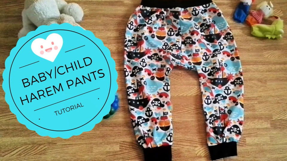 Baby harem pants sewing pattern