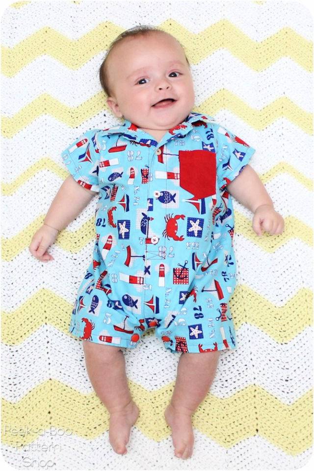 Button Up Baby Romper Pattern